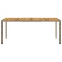 Mesa de jardín superficie madera acacia ratán gris 190x90x75cm de , Mesas de jardín - Ref: Foro24-365542, Precio: 213,42 €, D...