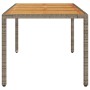 Mesa de jardín superficie madera acacia ratán gris 190x90x75cm de , Mesas de jardín - Ref: Foro24-365542, Precio: 213,42 €, D...