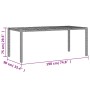 Mesa de jardín superficie madera acacia ratán gris 190x90x75cm de , Mesas de jardín - Ref: Foro24-365542, Precio: 213,42 €, D...