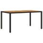 Mesa de jardín superficie madera acacia ratán negro 150x90x75cm de , Mesas de jardín - Ref: Foro24-365535, Precio: 167,02 €, ...