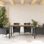 Mesa de jardín superficie madera acacia ratán negro 150x90x75cm de , Mesas de jardín - Ref: Foro24-365535, Precio: 167,02 €, ...