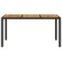 Mesa de jardín superficie madera acacia ratán negro 150x90x75cm de , Mesas de jardín - Ref: Foro24-365535, Precio: 167,02 €, ...