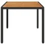 Mesa de jardín superficie madera acacia ratán negro 150x90x75cm de , Mesas de jardín - Ref: Foro24-365535, Precio: 167,02 €, ...