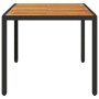 Mesa de jardín superficie madera acacia ratán negro 150x90x75cm de , Mesas de jardín - Ref: Foro24-365535, Precio: 170,38 €, ...