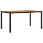 Mesa de jardín superficie madera acacia ratán negro 150x90x75cm de , Mesas de jardín - Ref: Foro24-365535, Precio: 167,02 €, ...