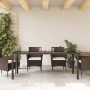Mesa de jardín superficie de vidrio ratán PE marrón 190x90x75cm de , Mesas de jardín - Ref: Foro24-365540, Precio: 194,77 €, ...