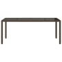 Mesa de jardín superficie de vidrio ratán PE marrón 190x90x75cm de , Mesas de jardín - Ref: Foro24-365540, Precio: 194,77 €, ...