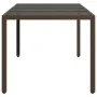 Mesa de jardín superficie de vidrio ratán PE marrón 190x90x75cm de , Mesas de jardín - Ref: Foro24-365540, Precio: 190,97 €, ...