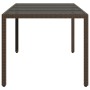 Mesa de jardín superficie de vidrio ratán PE marrón 190x90x75cm de , Mesas de jardín - Ref: Foro24-365540, Precio: 194,77 €, ...