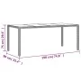 Mesa de jardín superficie de vidrio ratán PE marrón 190x90x75cm de , Mesas de jardín - Ref: Foro24-365540, Precio: 190,97 €, ...