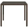 Garden table glass surface PE rattan brown 90x90x75 cm by , Garden tables - Ref: Foro24-365528, Price: 111,70 €, Discount: %