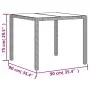 Garden table glass surface PE rattan brown 90x90x75 cm by , Garden tables - Ref: Foro24-365528, Price: 111,70 €, Discount: %