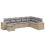 Juego de sofás jardín con cojines beige mezcla 8 pzas ratán PE de , Conjuntos de jardín - Ref: Foro24-3264515, Precio: 488,10...