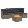 Set de muebles de jardín 6 pzas y cojines ratán sintético gris de , Conjuntos de jardín - Ref: Foro24-3264714, Precio: 318,82...