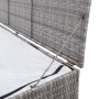 Caja de almacenaje de jardín ratán sintético gris 120x50x60 cm de vidaXL, Cajas de almacenaje para exteriores - Ref: Foro24-4...