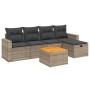 Set de muebles de jardín 6 pzas y cojines ratán sintético gris de , Conjuntos de jardín - Ref: Foro24-3264833, Precio: 331,39...