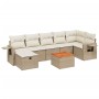 Juego de sofás de jardín con cojines beige 8 pzas ratán PE de , Conjuntos de jardín - Ref: Foro24-3264957, Precio: 506,95 €, ...