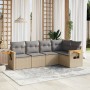 Juego de sofás jardín con cojines 5 pzas ratán sintético beige de , Conjuntos de jardín - Ref: Foro24-3226787, Precio: 343,29...