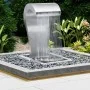 Cascada de jardín acero inoxidable plateado 52,4x34,2x82 cm de vidaXL, Fuentes y cascadas - Ref: Foro24-48093, Precio: 415,18...