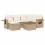 Set sofás de jardín 7 piezas y cojines ratán sintético beige de , Conjuntos de jardín - Ref: Foro24-3227024, Precio: 483,12 €...
