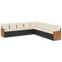 Set de sofás de jardín 8 piezas y cojines ratán sintético negro de , Conjuntos de jardín - Ref: Foro24-3227736, Precio: 498,7...