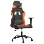 Silla gaming de masaje cuero sintético negro y naranja de , Sillones para videojuegos - Ref: Foro24-345405, Precio: 108,11 €,...
