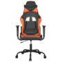 Silla gaming de masaje cuero sintético negro y naranja de , Sillones para videojuegos - Ref: Foro24-345405, Precio: 108,11 €,...