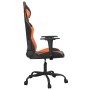 Silla gaming de masaje cuero sintético negro y naranja de , Sillones para videojuegos - Ref: Foro24-345405, Precio: 109,82 €,...