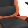 Silla gaming de masaje cuero sintético negro y naranja de , Sillones para videojuegos - Ref: Foro24-345405, Precio: 108,11 €,...