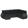 Set de comedor de jardín 7 pzas y cojines ratán sintético negro de , Conjuntos de jardín - Ref: Foro24-3264141, Precio: 462,1...