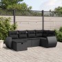 Set de sofás de jardín 6 piezas y cojines ratán sintético negro de , Conjuntos de jardín - Ref: Foro24-3264101, Precio: 403,0...