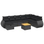 Set de sofás de jardín 8 piezas y cojines ratán sintético negro de , Conjuntos de jardín - Ref: Foro24-3265094, Precio: 565,9...