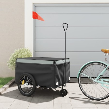 Remolque para bicicleta hierro negro y gris 45 kg de , Remolques para bicicletas - Ref: Foro24-94112, Precio: 103,62 €, Descu...