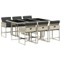 Set comedor jardín 7 pzas y cojines ratán sintético gris claro de , Conjuntos de jardín - Ref: Foro24-3211271, Precio: 404,71...