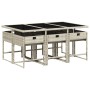 Set comedor jardín 7 pzas y cojines ratán sintético gris claro de , Conjuntos de jardín - Ref: Foro24-3211271, Precio: 404,71...