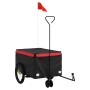 Remolque para bicicleta hierro negro y rojo 30 kg de , Remolques para bicicletas - Ref: Foro24-94097, Precio: 89,16 €, Descue...
