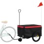 Remolque para bicicleta hierro negro y rojo 30 kg de , Remolques para bicicletas - Ref: Foro24-94097, Precio: 89,16 €, Descue...