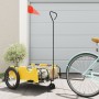 Remolque para bicicletas hierro y tela Oxford amarillo de , Remolques para bicicletas - Ref: Foro24-94190, Precio: 80,16 €, D...
