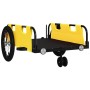 Remolque para bicicletas hierro y tela Oxford amarillo de , Remolques para bicicletas - Ref: Foro24-94190, Precio: 80,16 €, D...