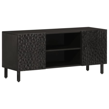 Mueble de TV madera maciza de mango negro 105x33x46 cm de , Muebles TV - Ref: Foro24-356819, Precio: 101,59 €, Descuento: %