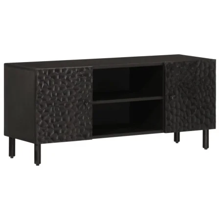 Mueble de TV madera maciza de mango negro 105x33x46 cm de , Muebles TV - Ref: Foro24-356819, Precio: 87,86 €, Descuento: %