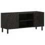 Mueble de TV madera maciza de mango negro 105x33x46 cm de , Muebles TV - Ref: Foro24-356819, Precio: 87,86 €, Descuento: %