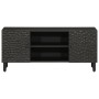 Mueble de TV madera maciza de mango negro 105x33x46 cm de , Muebles TV - Ref: Foro24-356819, Precio: 101,59 €, Descuento: %
