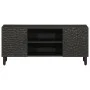 Mueble de TV madera maciza de mango negro 105x33x46 cm de , Muebles TV - Ref: Foro24-356819, Precio: 87,86 €, Descuento: %