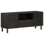 Mueble de TV madera maciza de mango negro 105x33x46 cm de , Muebles TV - Ref: Foro24-356833, Precio: 92,58 €, Descuento: %