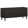 Mueble de TV madera maciza de mango negro 105x33x46 cm de , Muebles TV - Ref: Foro24-356833, Precio: 92,58 €, Descuento: %