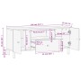 Mueble de TV madera maciza de mango negro 105x33x46 cm de , Muebles TV - Ref: Foro24-356833, Precio: 92,58 €, Descuento: %