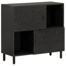 Aparador madera maciza de mango negro 80x33x75 cm de , Aparadores - Ref: Foro24-356846, Precio: 119,40 €, Descuento: %