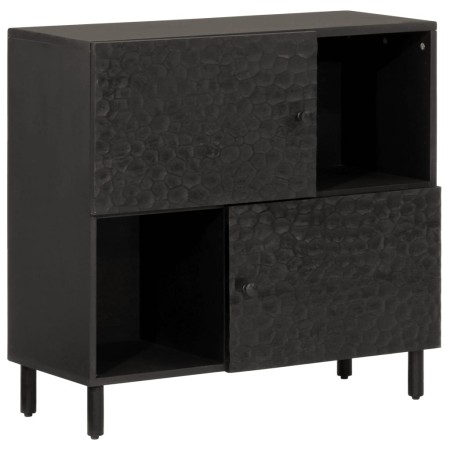 Aparador madera maciza de mango negro 80x33x75 cm de , Aparadores - Ref: Foro24-356846, Precio: 121,07 €, Descuento: %