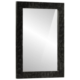Espejo de baño madera maciza mango y vidrio negro 50x70x2,5 cm de , Espejos - Ref: Foro24-356850, Precio: 65,87 €, Descuento: %